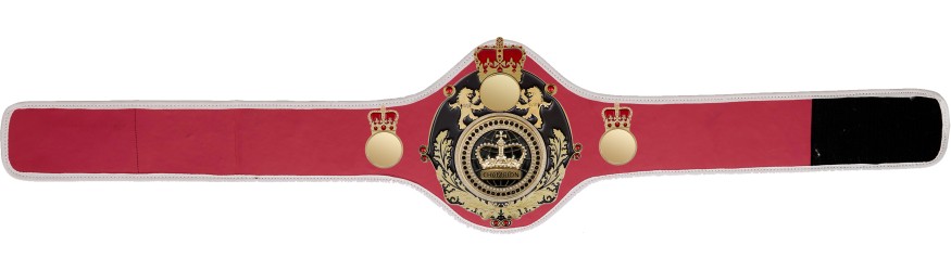 QUEENSBURY PRO LEATHER BLACK CHAMPION CROWN CHAMPIONSHIP BELT QUEEN/B/G/BLKGEM - AVAILABLE IN 10+ COLOURS